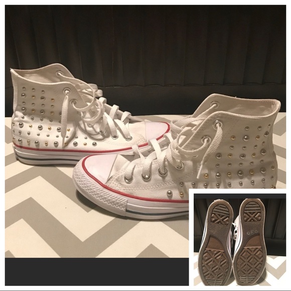 Converse Other - White converse with gold/pearls. Host Pick 3/29!!!